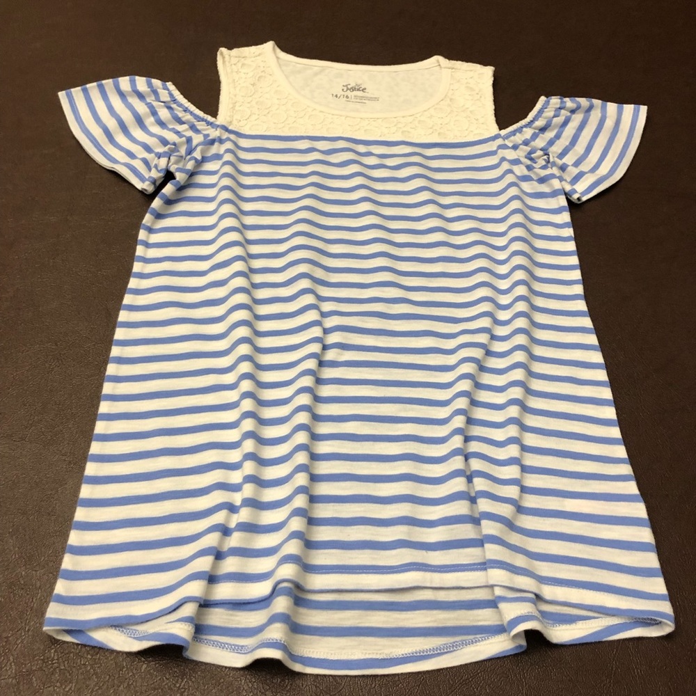 Justice cold shoulder top